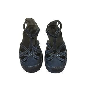 Jambo Designs Blue Strap Shoes‎ Buckle Womens 6.5 Boho Outdoor Cottagecore Vegan